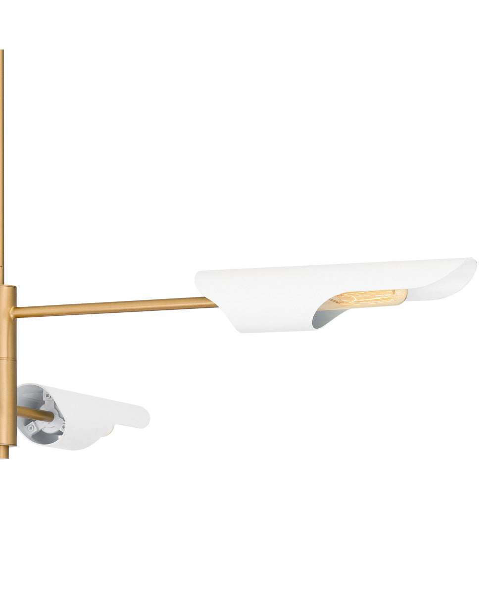 Leoni Medium 4-light Island Light Brushed Weathered Brass