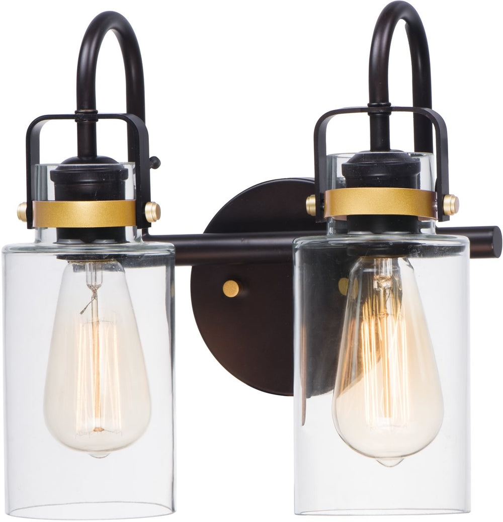 11"W Magnolia 2-Light Bath Vanity Bronze / Gold