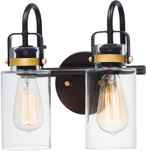 11"W Magnolia 2-Light Bath Vanity Bronze / Gold