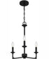 Prescott Medium 3-light Chandelier Matte Black