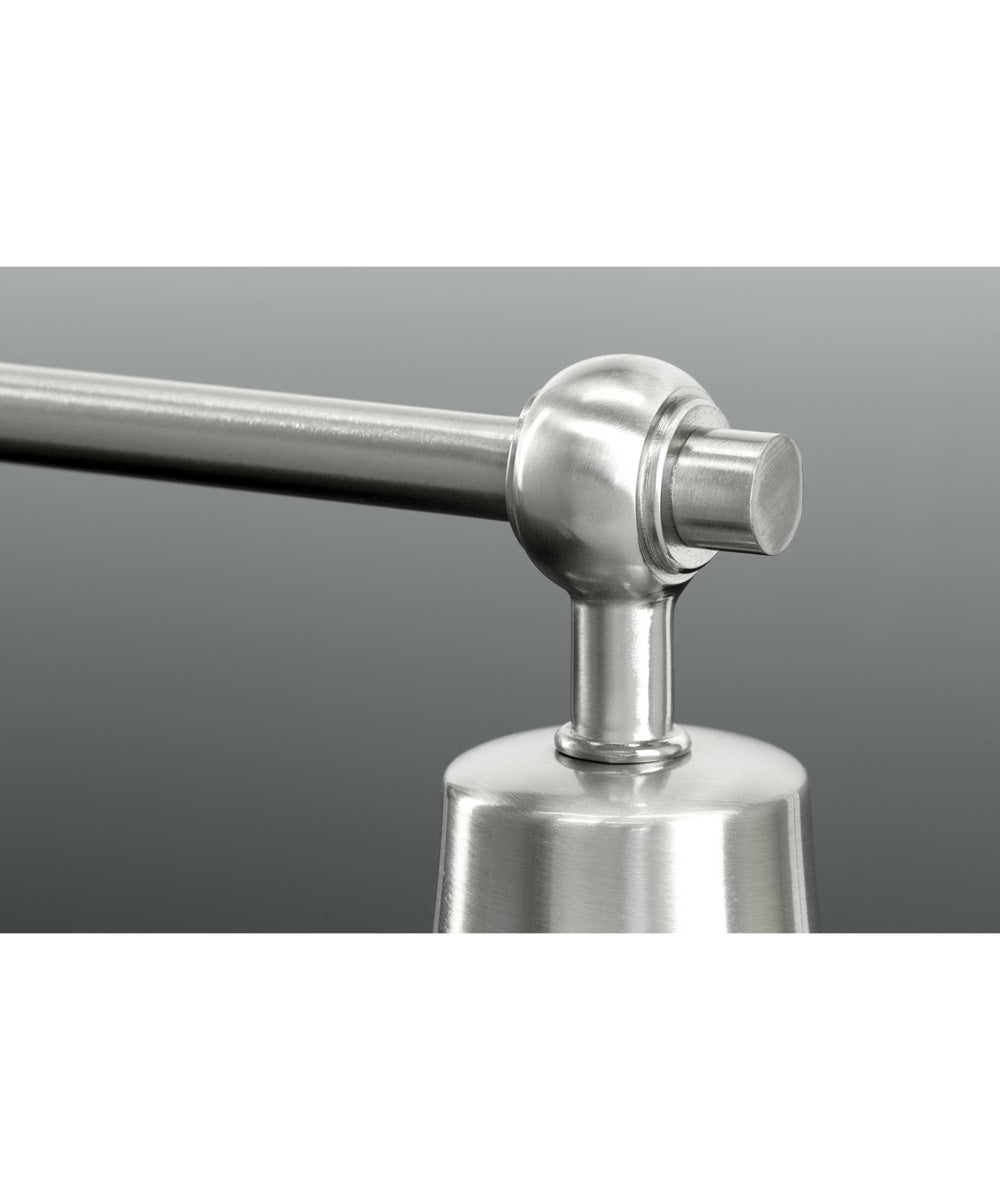 Bramlett 2-Light Graphite Metal Shade Coastal Bath Vanity Light Brushed Nickel