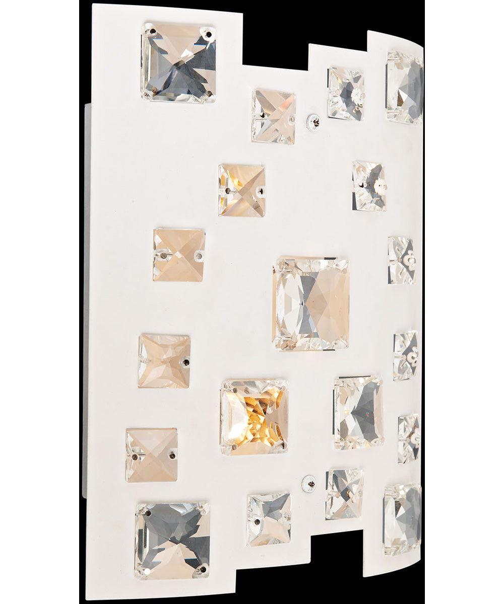 Isabella 2-Light Wall Lamp White/Crystal Deco.