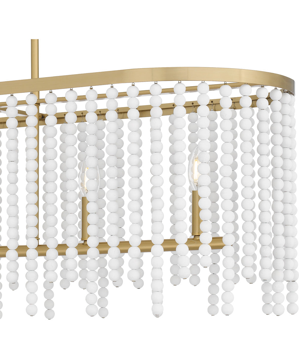 Apelle Medium 5-light Island Light Aged Brass