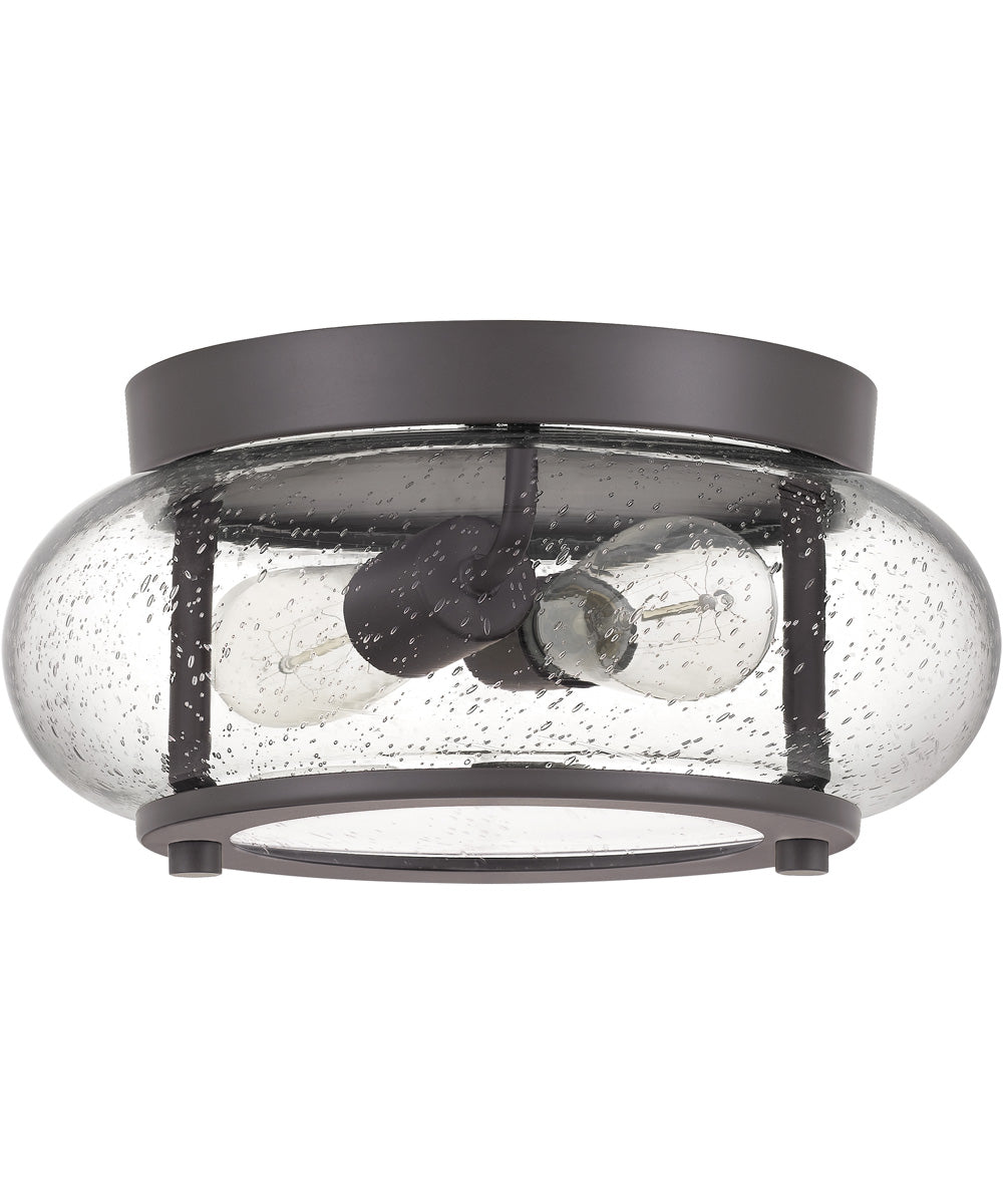 Trilogy 2-light Flush Mount Old Bronze