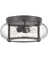 Trilogy 2-light Flush Mount Old Bronze