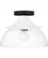 Otten Small 1-light Semi Flush Mount Matte Black