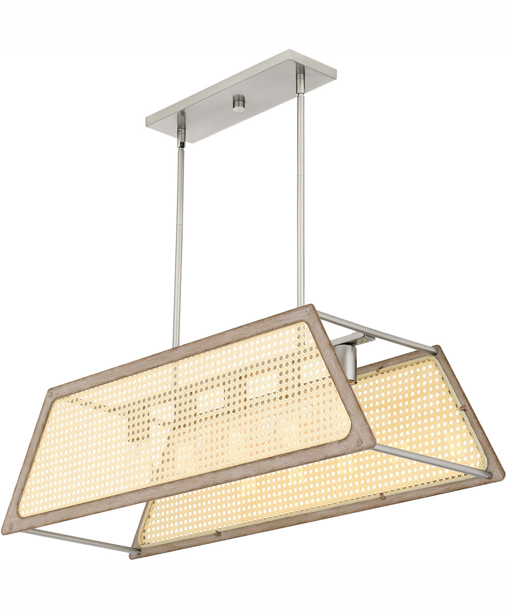 Syrah Medium 5-light Island Light Brushed Nickel