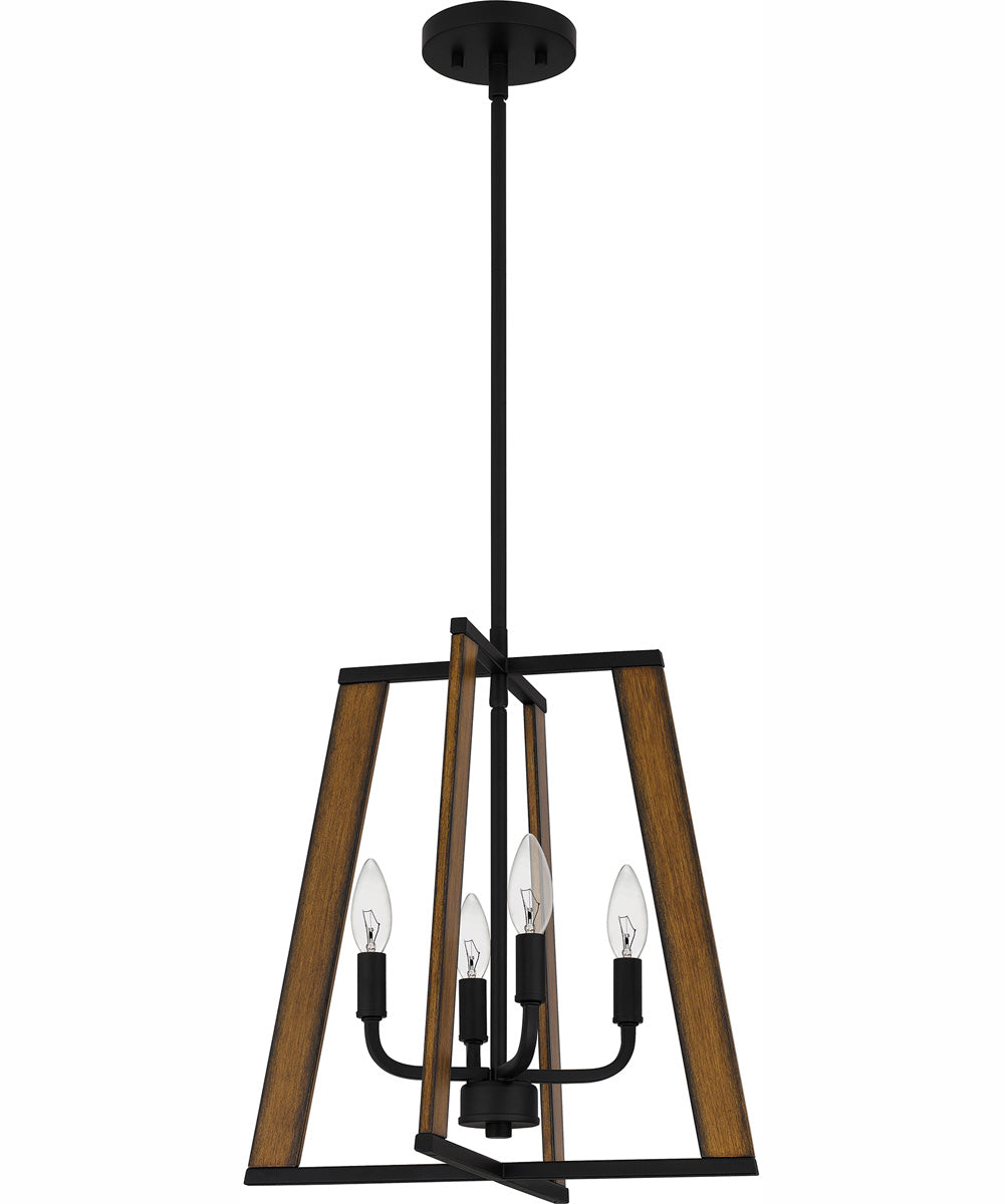 Mayline Large 4-light Pendant Matte Black