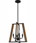 Mayline Large 4-light Pendant Matte Black