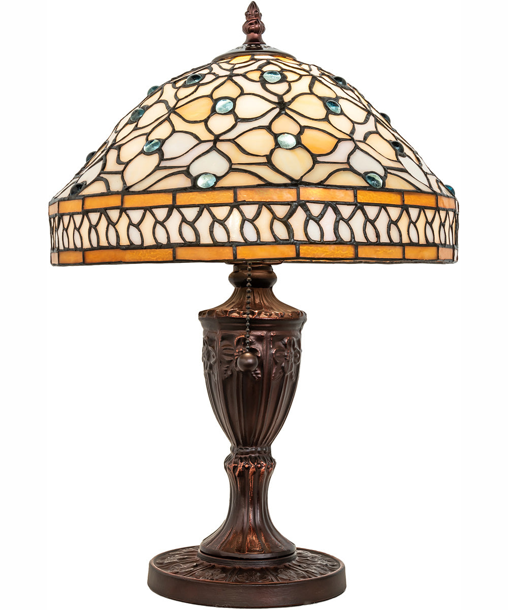 10" High Jeweled Quatrefoil Accent Lamp