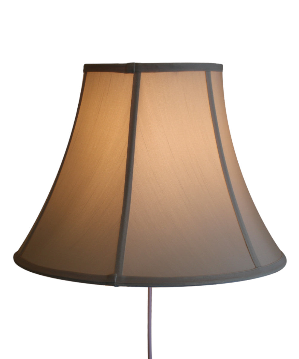 16"W Floating Shade Plug-In Wall Light Egg Shell Shantung