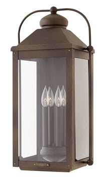 25"H Anchorage 4-Light Extra Large Outdoor Wall Light in Light Oiled Bronze