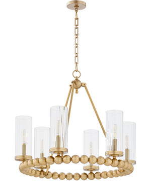 Tamara Day's Lee Boulevard 6-light Chandelier Aged Brass