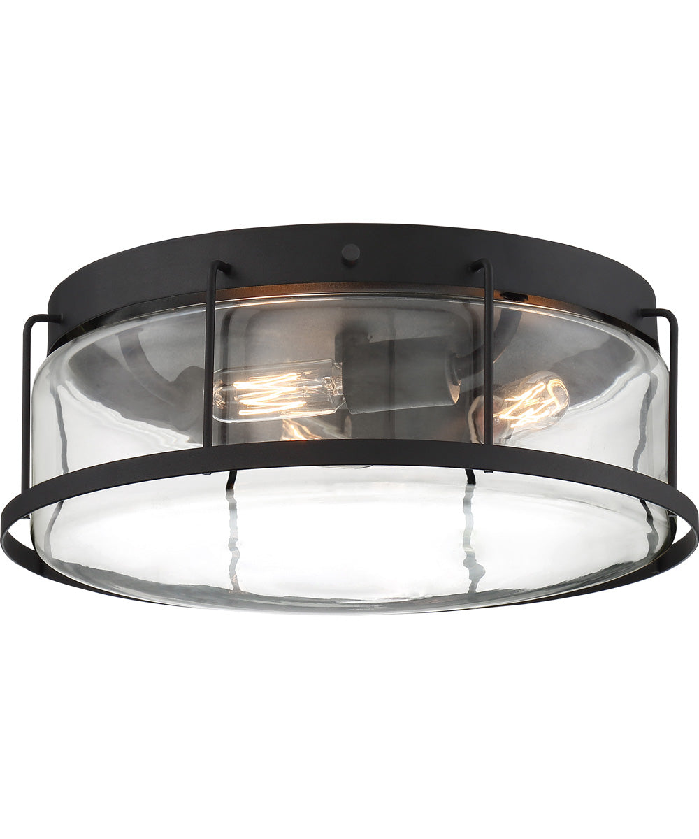 Ludlow Medium 3-light Flush Mount Earth Black