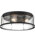 Ludlow Medium 3-light Flush Mount Earth Black