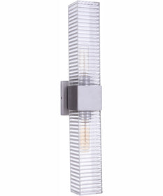 Ridge 2-Light Wall Sconce Satin Aluminum