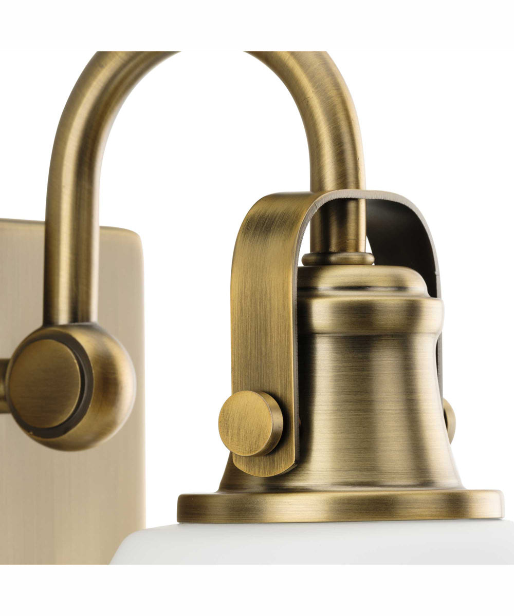 Preston 1-Light Coastal Bath Vanity Light Vintage Brass