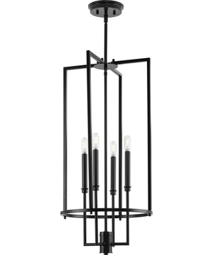 Elara 4-Light New Traditional  Chandelier Foyer Light Matte Black