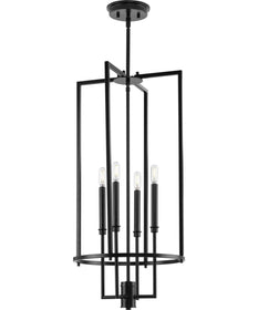 Elara 4-Light New Traditional  Chandelier Foyer Light Matte Black