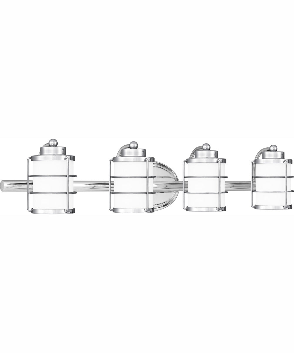 Hazlett Extra Large 4-light Bath Light Polished Chrome