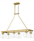 Celadon Medium 6-light Island Light Aged Brass