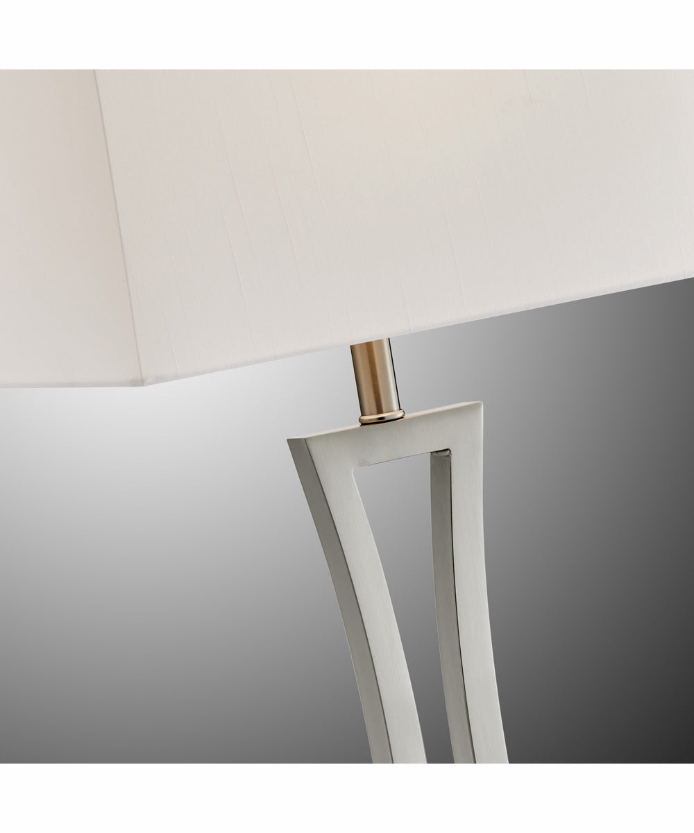 Orleano 2-Light 2 Pack-Table Lamp Brushed Nickel/Fabric Shade With Usb