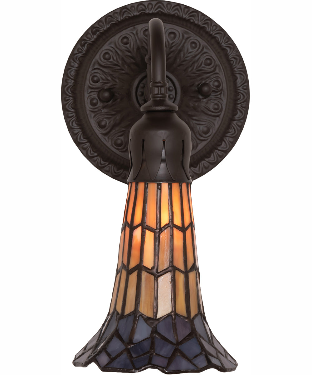 5.5" Wide Stained Glass Pond Lily Wall Sconce