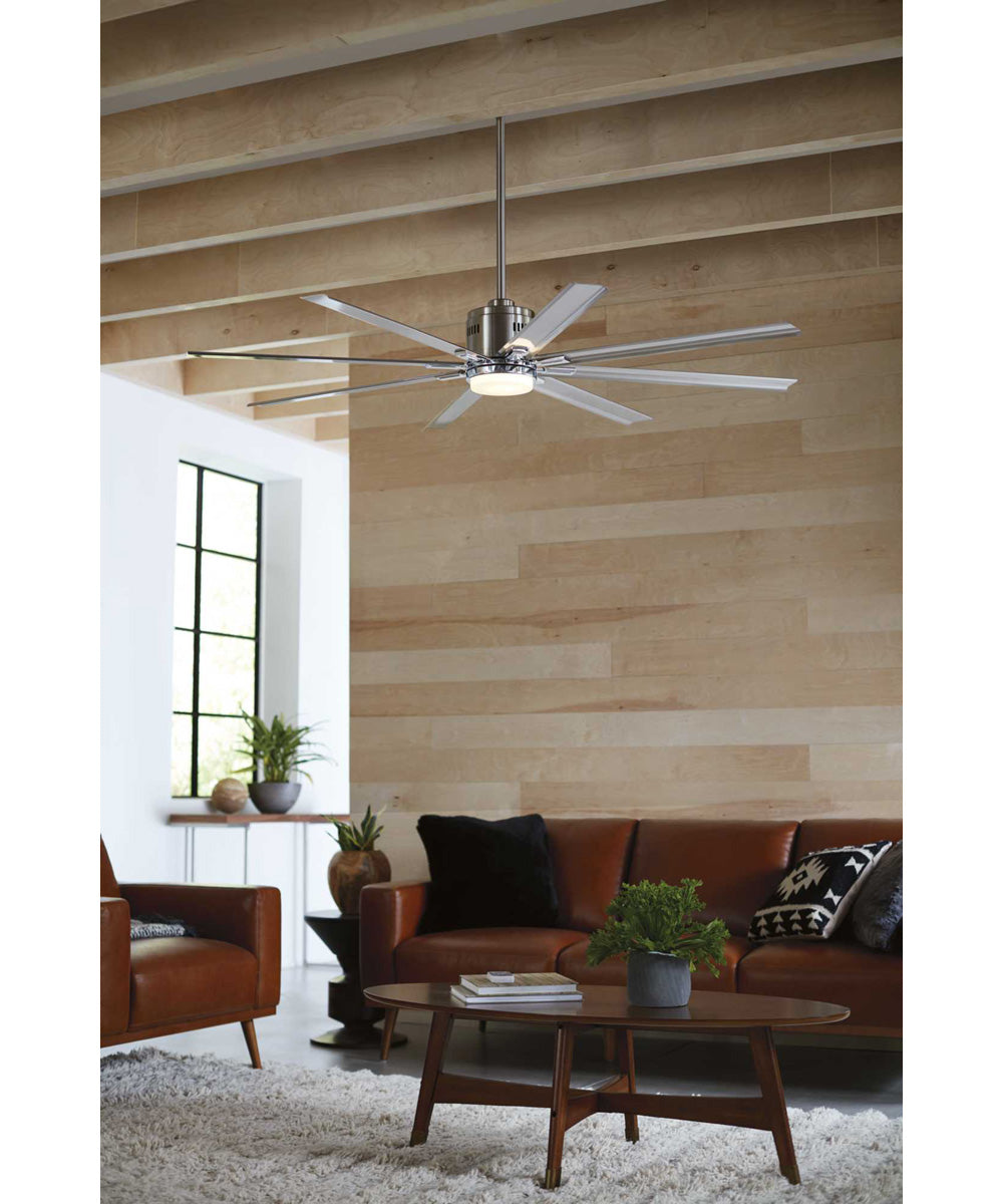 Vast 72" 18W LED Indoor/Outdoor 8-Blade Fan Brushed Nickel