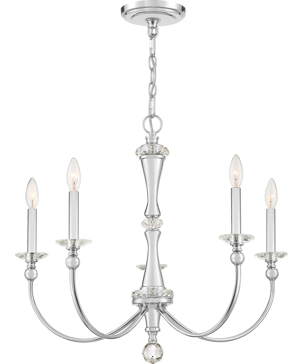 Mila 5-light Chandelier Polished Chrome