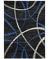 5'x'7' Jenue Medium Rug Black/Gray/Blue