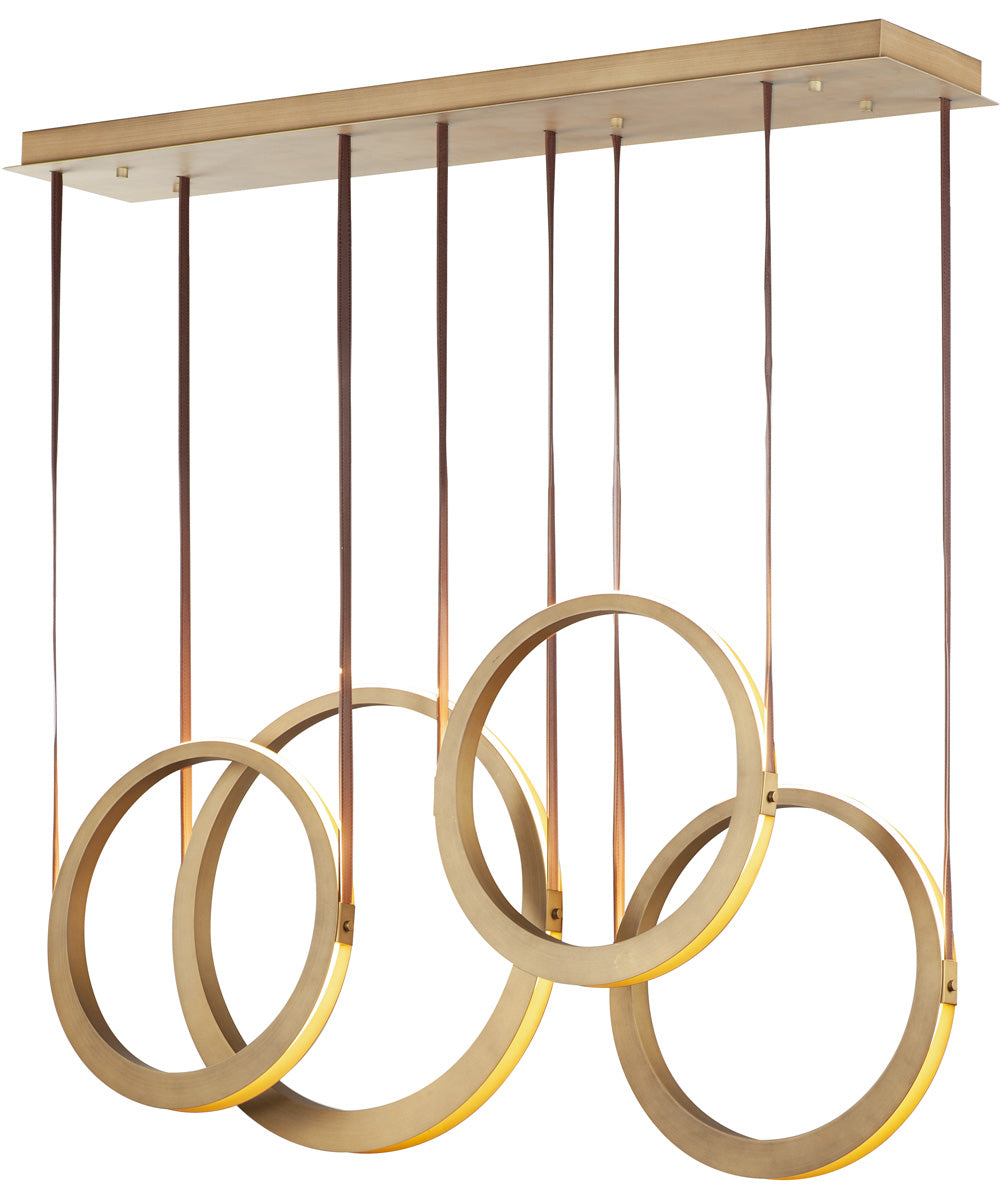 Tether 4-Light LED Pendant Natural Aged Brass