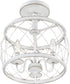 Dury Small 3-light Semi Flush Mount Antique White