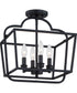 Blanche 4-light Semi Flush Mount Matte Black