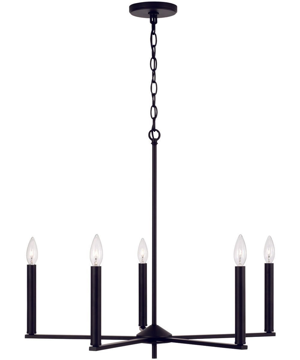 Portman 5-Light Chandelier Matte Black