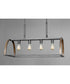 Trestle 4-Light Farmhouse Chandelier Light Gilded Iron