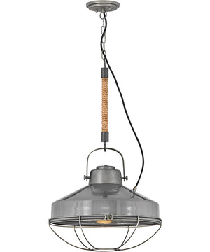 Brooklyn 1-Light Large Pendant in Rustic Pewter