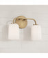 Lawson 2-Light Vanity Aged Brass