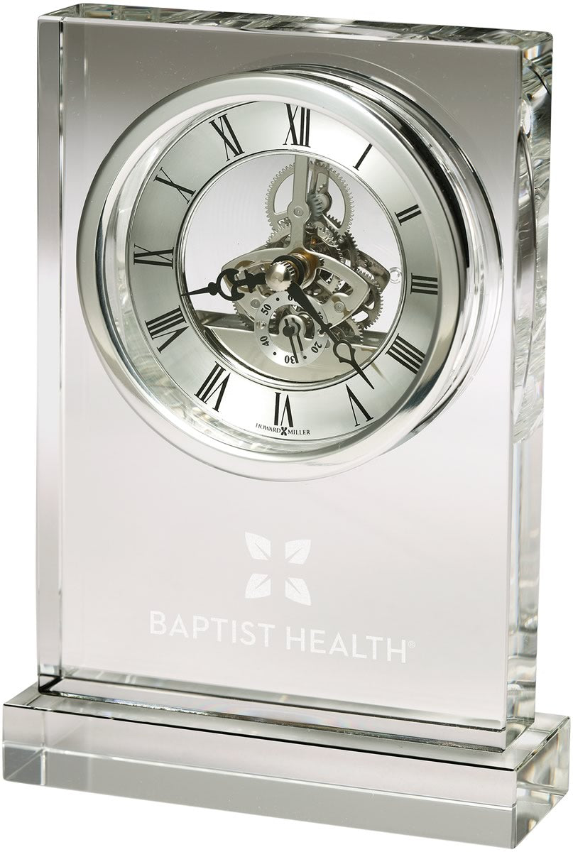 8"H Brighton Tabletop Clock Polished Silver
