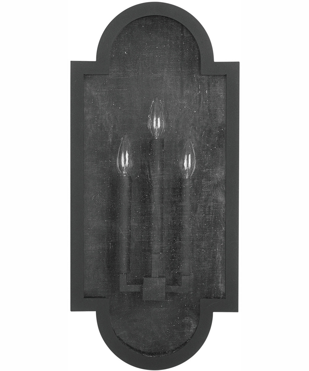Monroe 3-Light Wall Mount Rain or Shine Black