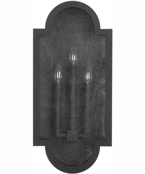 Monroe 3-Light Wall Mount Rain or Shine Black
