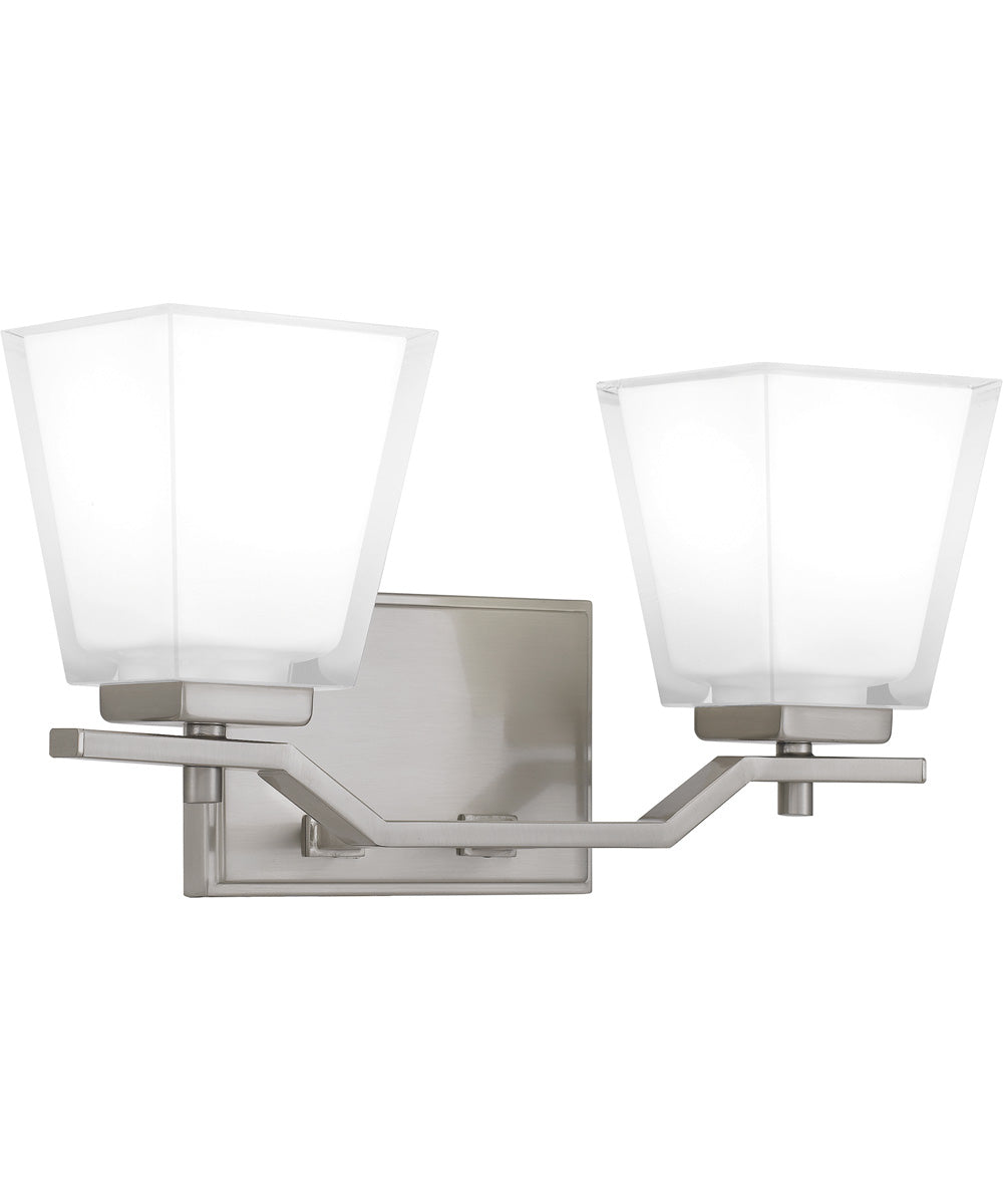 Myra Medium 2-light Bath Light Brushed Nickel
