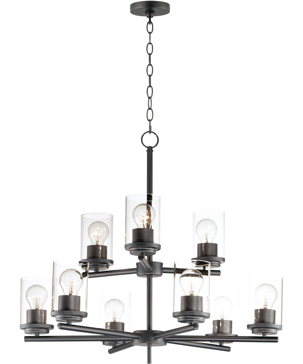 Corona 9-Light Chandelier Black