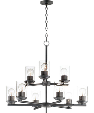 Corona 9-Light Chandelier Black