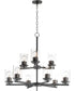 Corona 9-Light Chandelier Black