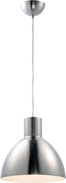 14"W Cora 1-Light Pendant Satin Nickel