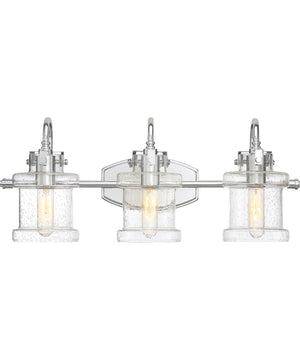 Danbury Large 3-light Bath Light Polished Chrome