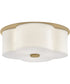 Delaney 3-Light Medium Flush Mount in Heritage Brass