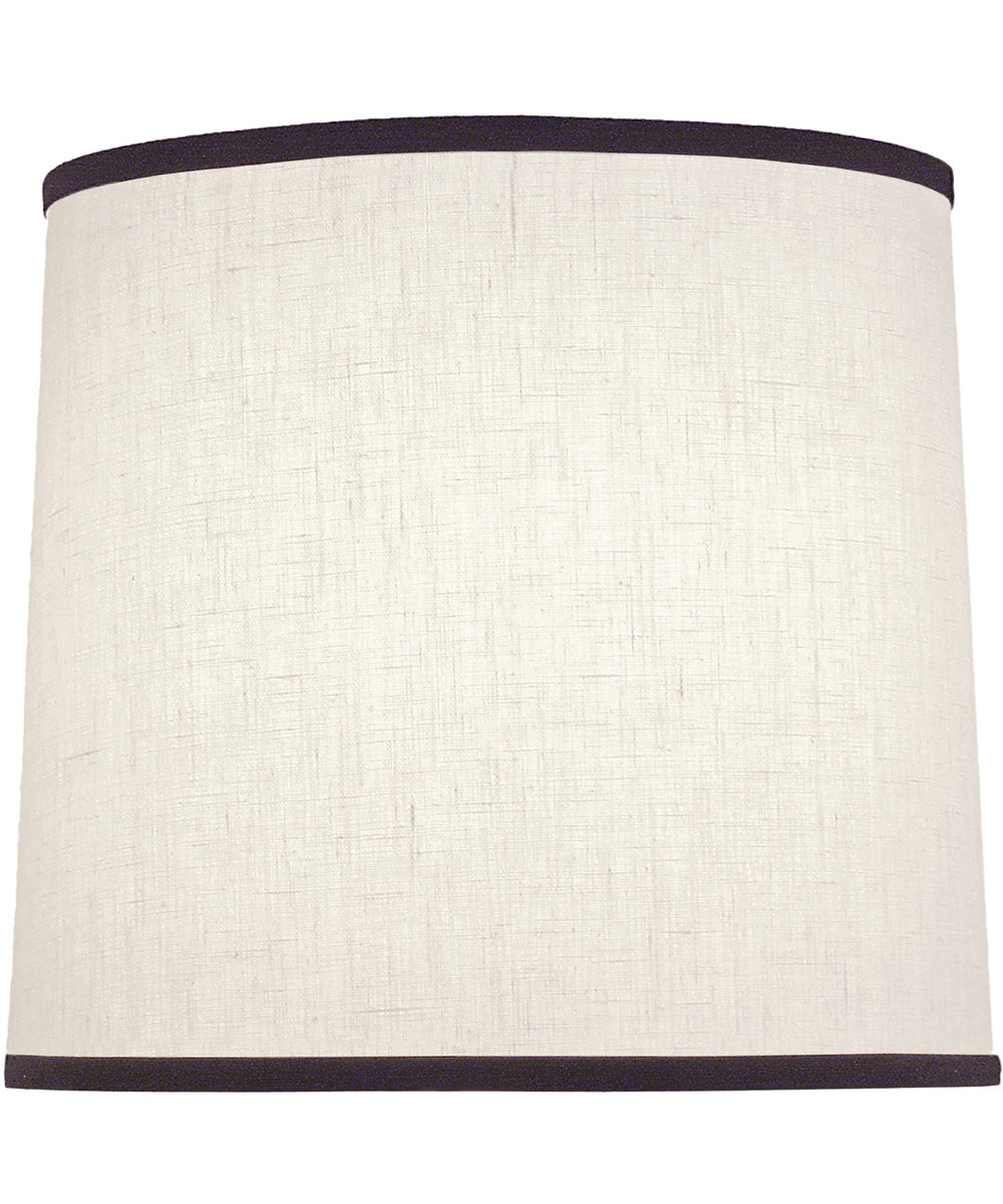14x15x15 White with Black Trim Aberdeen Deep Drum Hardback Lampshade