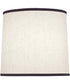 14x15x15 White with Black Trim Aberdeen Deep Drum Hardback Lampshade