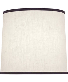 14x15x15 White with Black Trim Aberdeen Deep Drum Hardback Lampshade